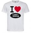 Мужская футболка I Love Land Rover Белый фото