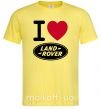 Чоловіча футболка I Love Land Rover Лимонний фото