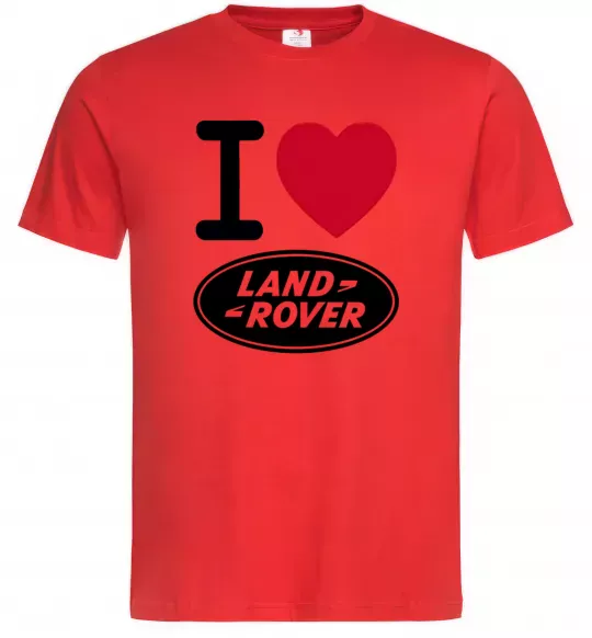 Мужская футболка I Love Land Rover Красный фото