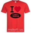 Мужская футболка I Love Land Rover Красный фото
