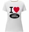 Женская премиум футболка I Love Land Rover Белый фото