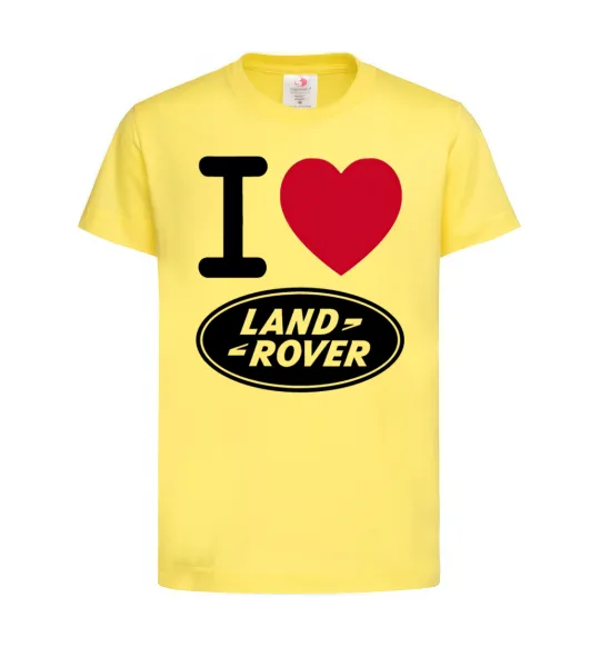 Детская футболка I Love Land Rover Лимонный фото