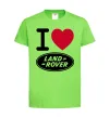 Детская футболка I Love Land Rover Лаймовый фото