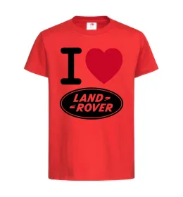 Детская футболка I Love Land Rover Красный фото