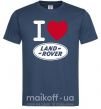 Мужская футболка I Love Land Rover Темно-синий фото