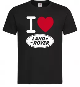 Мужская футболка I Love Land Rover Черный фото
