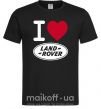 Мужская футболка I Love Land Rover Черный фото