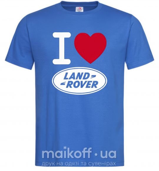 Чоловіча футболка I Love Land Rover Яскраво-синій фото