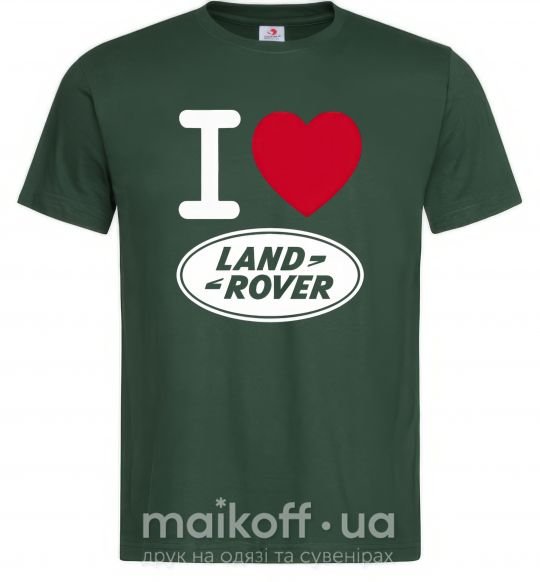 Мужская футболка I Love Land Rover Темно-зеленый фото
