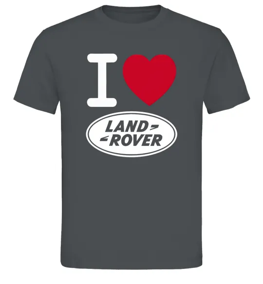 Мужская футболка I Love Land Rover Графит фото