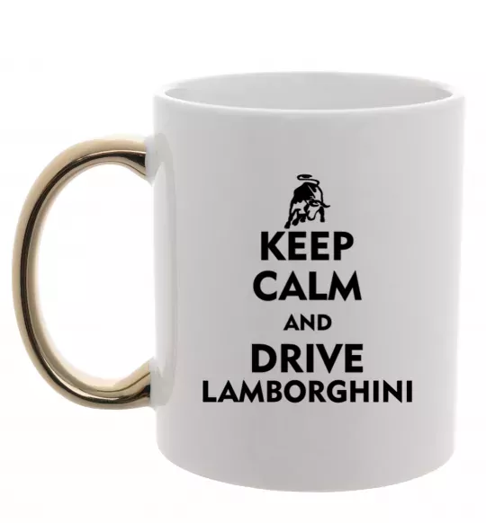 Чашка с цветной ручкой Drive Lamborghini Золото фото