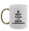Чашка с цветной ручкой Drive Lamborghini Золото фото