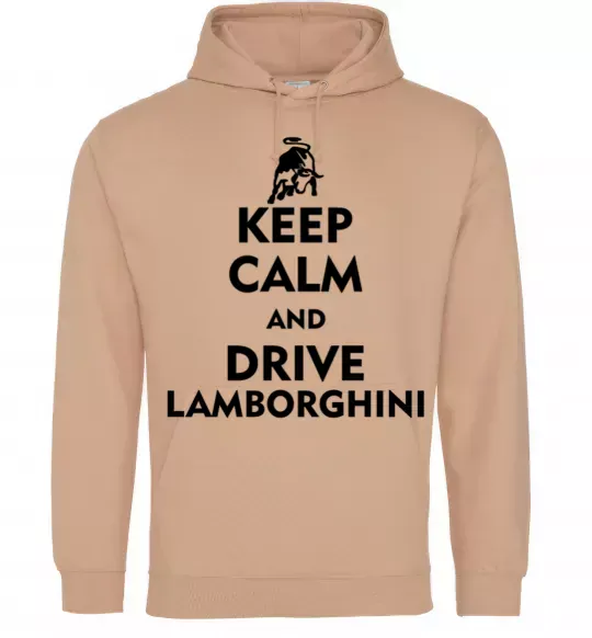 Мужская толстовка (худи) Drive Lamborghini Песочный фото