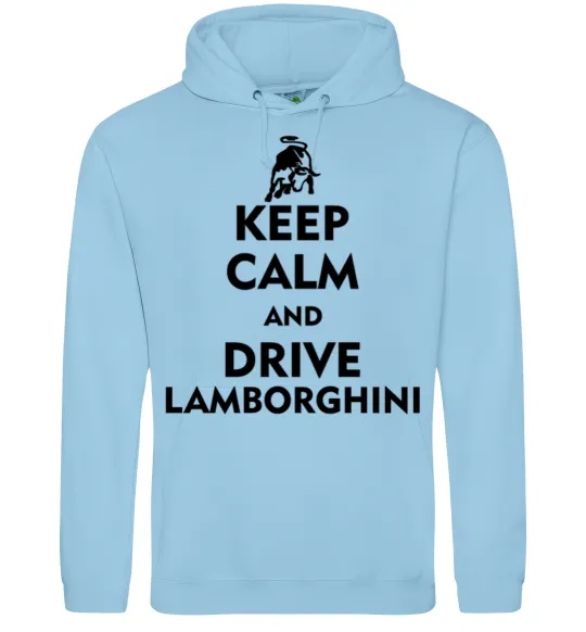 Мужская толстовка (худи) Drive Lamborghini Голубой фото