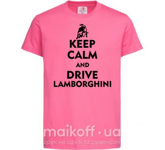 Детская футболка Drive Lamborghini Ярко-розовый фото
