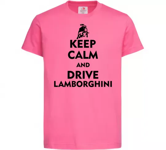 Детская футболка Drive Lamborghini Ярко-розовый фото