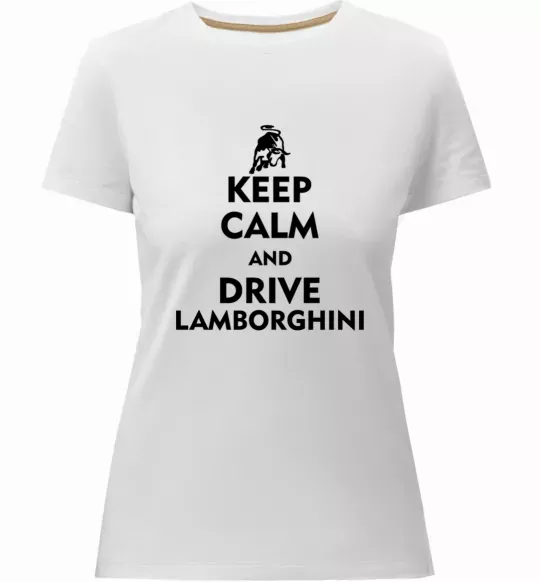 Женская премиум футболка Drive Lamborghini Белый фото