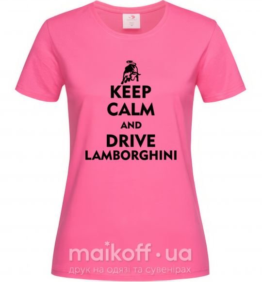Жіноча футболка Drive Lamborghini Яскраво-рожевий фото