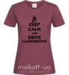 Женская футболка Drive Lamborghini Бордовый фото