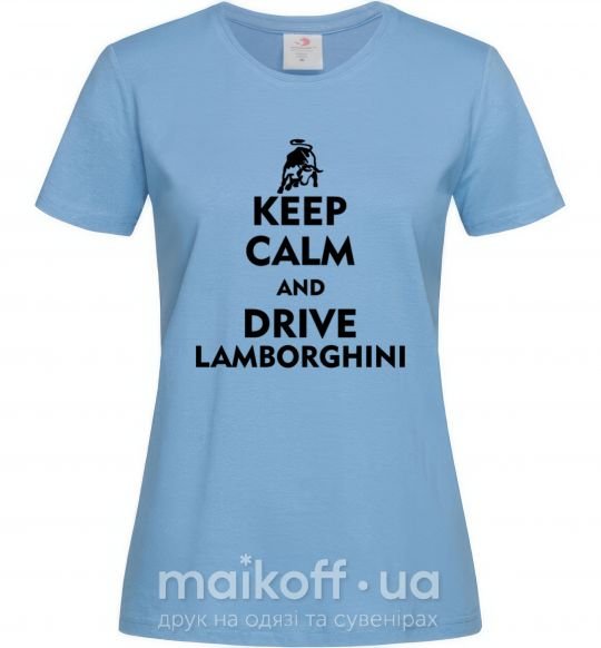 Жіноча футболка Drive Lamborghini Блакитний фото
