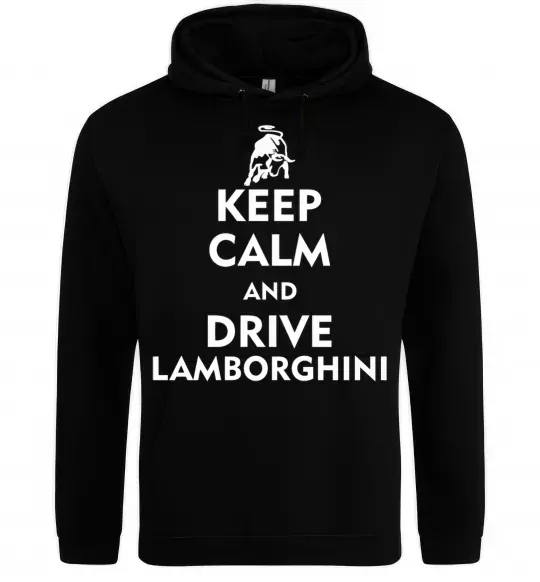 Мужская толстовка (худи) Drive Lamborghini Черный фото