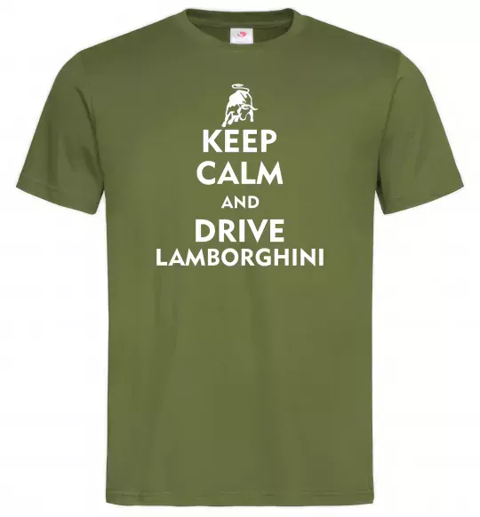Чоловіча футболка Drive Lamborghini Оливковий фото