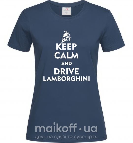 Жіноча футболка Drive Lamborghini Темно-синій фото