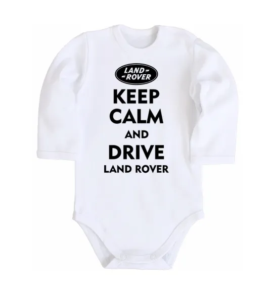 Дитячий бодік Drive Land Rover Білий фото