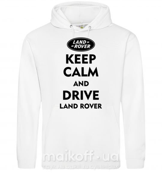 Мужская толстовка (худи) Drive Land Rover Белый фото