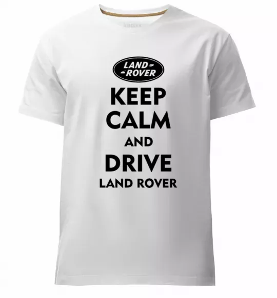 Мужская премиум футболка Drive Land Rover Белый фото