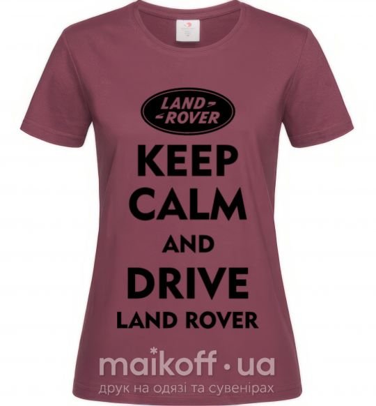 Женская футболка Drive Land Rover Бордовый фото