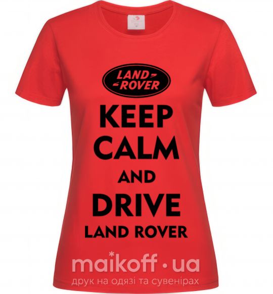 Женская футболка Drive Land Rover Красный фото