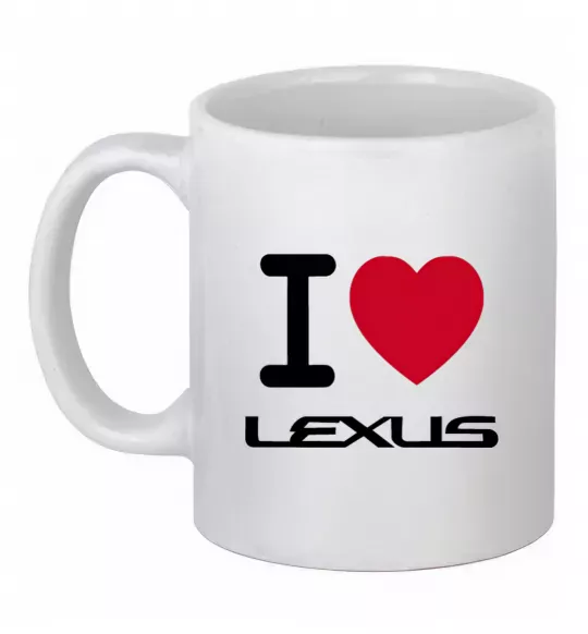 Чашка керамічна I Love Lexus Білий фото