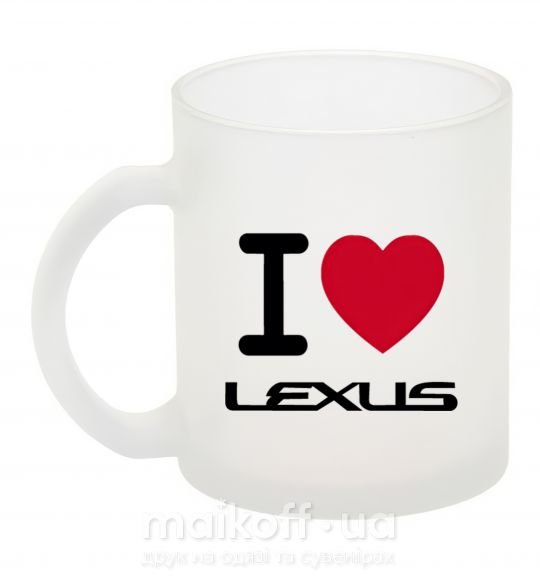 Чашка скляна I Love Lexus Фроузен фото