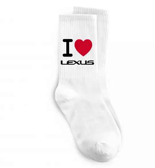 Носки I Love Lexus Белый фото