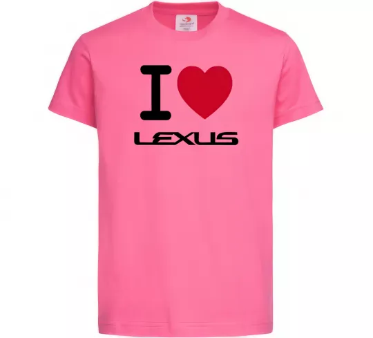 Детская футболка I Love Lexus Ярко-розовый фото