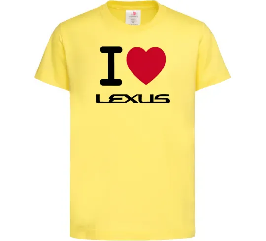 Детская футболка I Love Lexus Лимонный фото