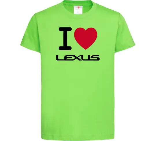Детская футболка I Love Lexus Лаймовый фото