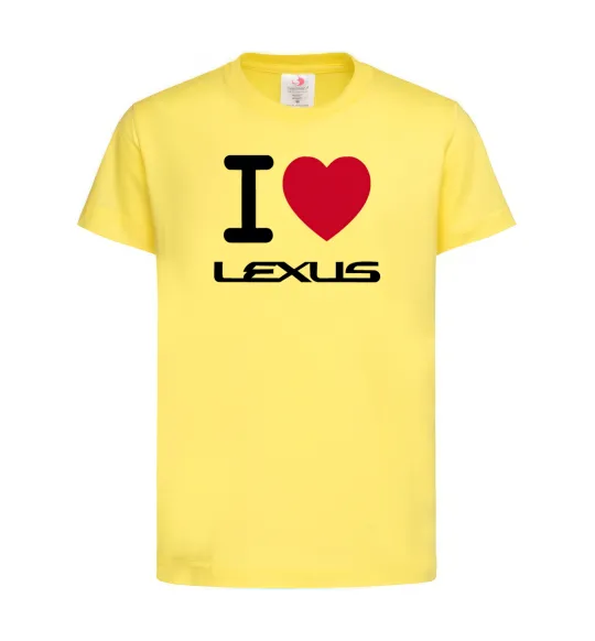 Детская футболка I Love Lexus Лимонный фото