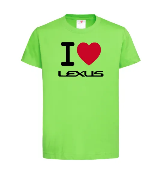 Детская футболка I Love Lexus Лаймовый фото