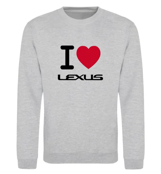 Свитшот I Love Lexus Серый меланж фото