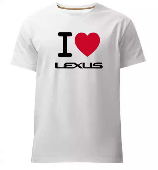 Чоловіча преміум футболка I Love Lexus Білий фото