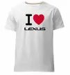 Чоловіча преміум футболка I Love Lexus Білий фото