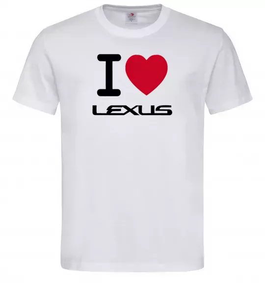 Мужская футболка I Love Lexus Белый фото