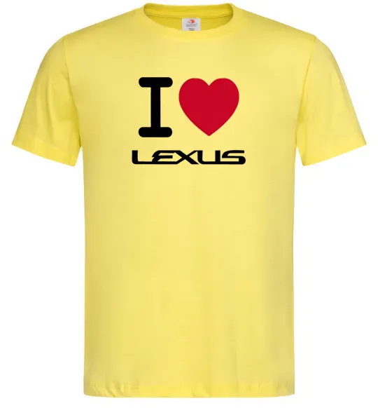Мужская футболка I Love Lexus Лимонный фото