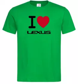 Мужская футболка I Love Lexus Зеленый фото