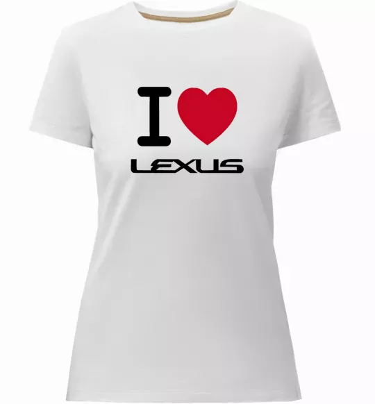 Женская премиум футболка I Love Lexus Белый фото