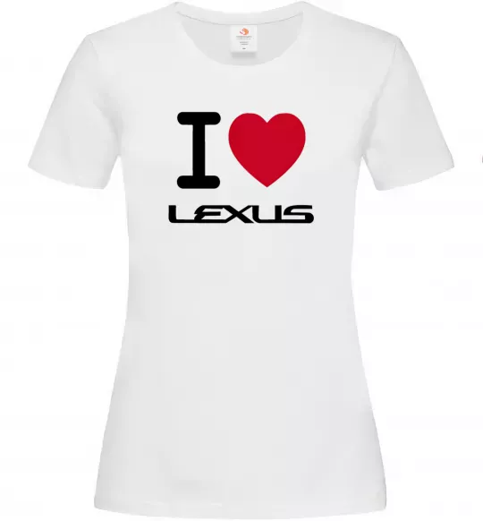 Жіноча футболка I Love Lexus Білий фото