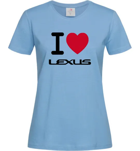 Жіноча футболка I Love Lexus Блакитний фото