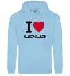 Мужская толстовка (худи) I Love Lexus Голубой фото